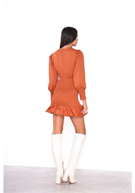 LADIES DRESS GLAMOROUS | dress | AN4146BURNT ORANGE